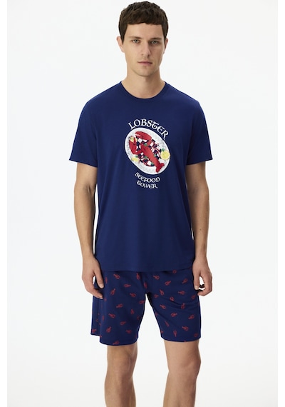 Penti Erkek Renkli Lobster Tower Şortlu Pijama Takımı