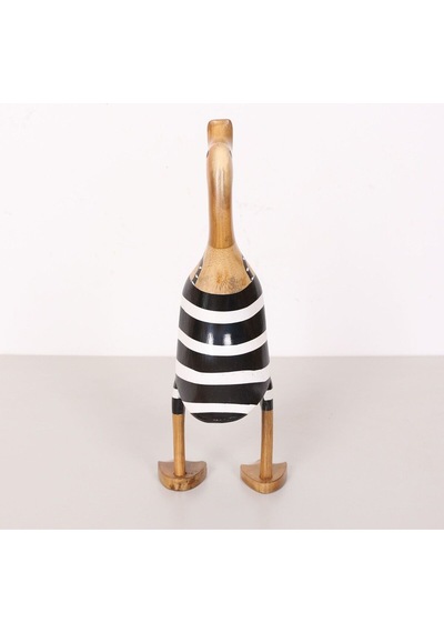 Çizgili Ördek El Oyması Teak Gövde 34x14x13 Cm