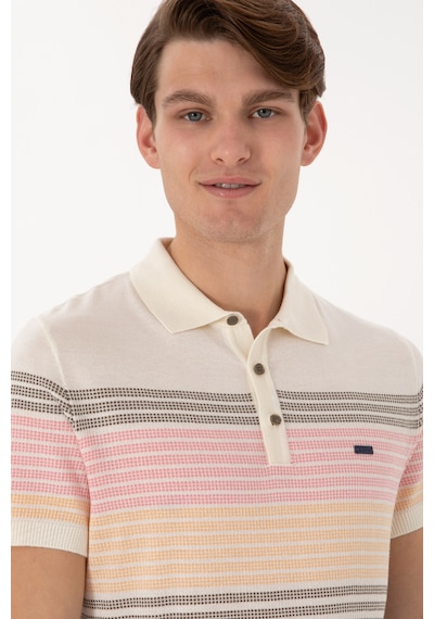 U.S. Polo Assn. Erkek Slim Fit Polo Yaka Vizon Tişört 50299410-VR052