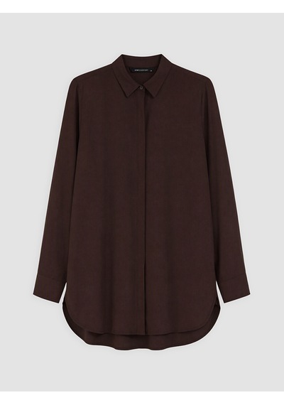 Lcw Everyday Kahverengi Gabardin Kadın Gömlek Tunik