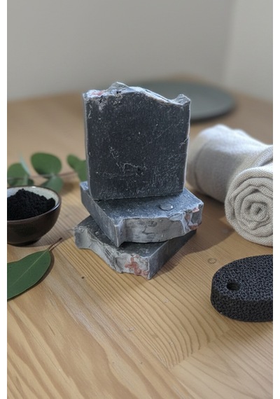 3 Kalıp Aktif Karbon Sabun El Yapımı Özel Üretim Aktif Karbon Sabunu Activated Charcoal Soap 3 Adet Diğer
