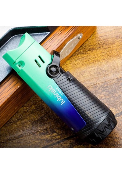 Lubinski Lion Çift Torch Puro Çakmağı Green Ice Lb-185