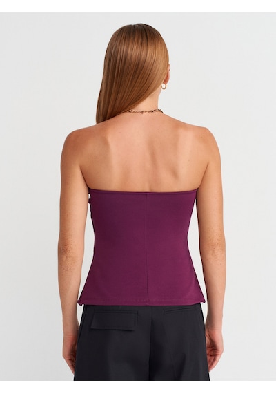 Dilvin 31860 Straplez Top-mor Mor
