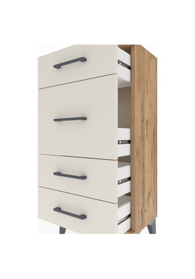 Arges Komodin 4 Çekmeceli 44x30x96 Çam-aytaşı Çam