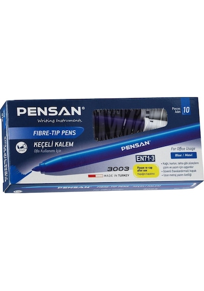 Pensan 3003 Ofis Tipi Keçeli Kalem 10'lu