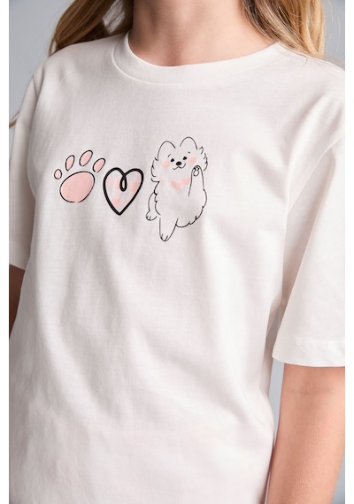 Defacto Regular Fıt Şortlu 2li Ekru Pijama Takımı Kız Çocuk I1574a826smer2 Ekru-er2