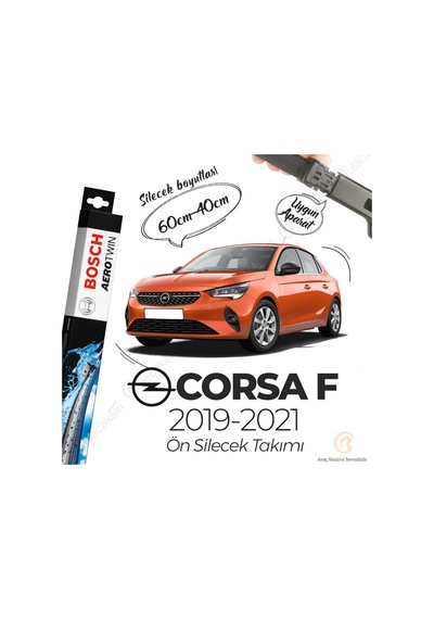 Opel Corsa F Muz Silecek Takımı 2019-2021 Bosch Aerotwin