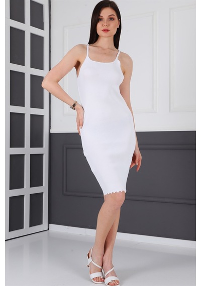 Z2011 Dewberry Bayan Elbise-beyaz Beyaz