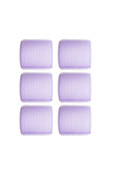 6'lı Cırtlı Süngerli Bigudi, 55x63 Mm Boyutunda Açık Mavi