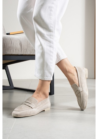 Coco Kadın Loafer Babet Bej