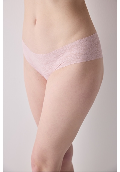 Penti Invisible Lazer Kesim Lacy Dantel Cheeky Gül Kurusu Pembe Hipster Külot