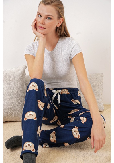 Bigdart 4323 Desenli Pijama Altı - F. Lacivert