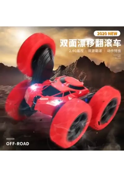 Mj Toys Uzaktan Kumandalı 360 Şarjlı Çift Yönlü Akrobat Araba Akrobat Araba Çılgın Stunt Rc Araba Mavi