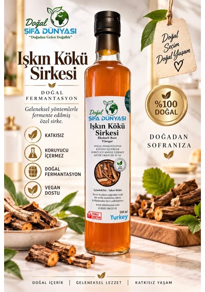 Işkın Kökü Sirkesi Doğal Fermantasyon 500 Ml