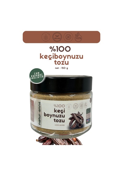 Keçiboynuzu Tozu 150 G Cam Kavanoz - Doğal , Katkısız , Koruyucusuz , Premium