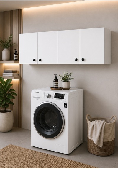 Kapaklı Banyo Dolabı - Çok Amaçlı Banyo Dolabı Beyaz