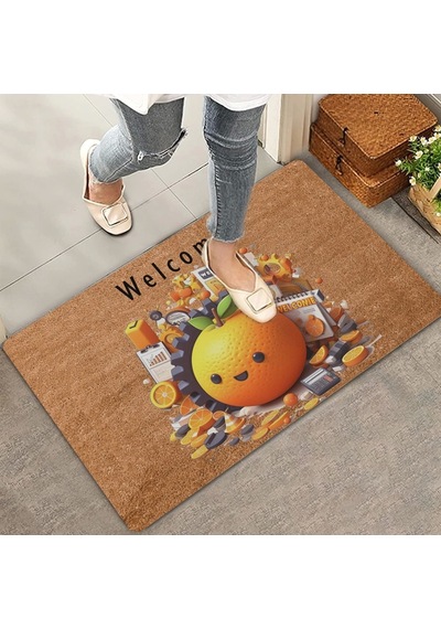 Valerine Life Portakal Adam Welcome Kapı Önü Paspası 45x70cm