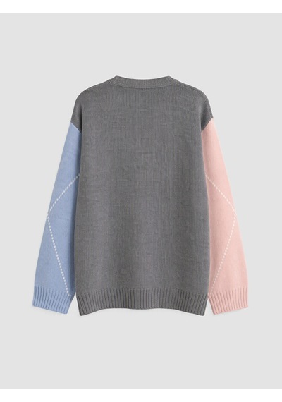 Lcw Modest Pembe Renk Bloklu Kadın Triko Tunik
