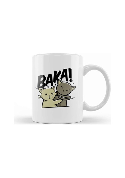 Kawaii Neko Baka Anime 01 Kupa Bardak Porselen Karışık