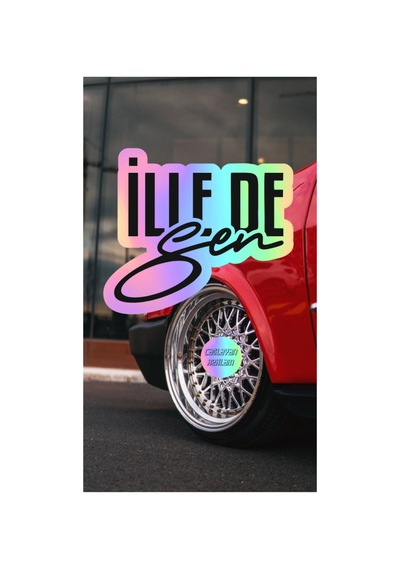 Hologram İlle De Sen Yazı Jdm Araba-motosiklet Cam Etiket Sticker