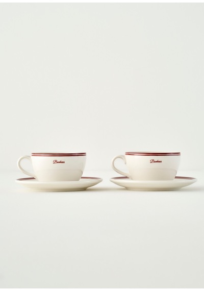Bella Maison Bonheur 2'li Porselen Çay Fincanı Bordo 270 Cc Bordo