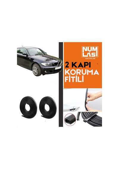 Bmw 1 Serisi E81 2007-2012 İki Kapı Koruma Fitili Siyah Renk Numlas-a Kalite-nm2785