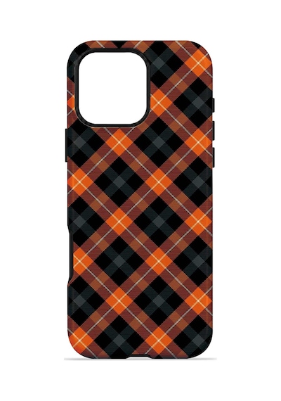 Velvoria Valestra Pumpkin Plaid Apple Apple iPhone Uyumlu 16 Pro Max Magsafe Koruma Kılıfı Valestra Magline - Pumpkin Plaid