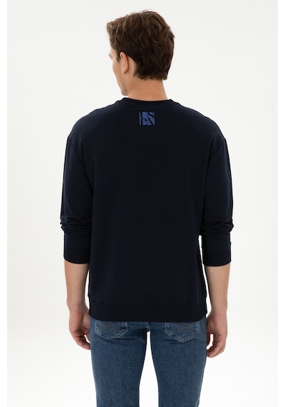 U.S. Polo Assn. Erkek Comfort Fit Bisiklet Yaka Lacivert İnce Sweatshirt 50316378-VR033 U.S. Polo Assn. Erkek Comfort Fit Bisiklet Yaka Lacivert İnce Sweatshirt 50316378-VR033