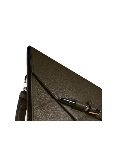 Montblanc Orta Boy Zarf Kapaklı Defter Kılıfı 137172 Haki