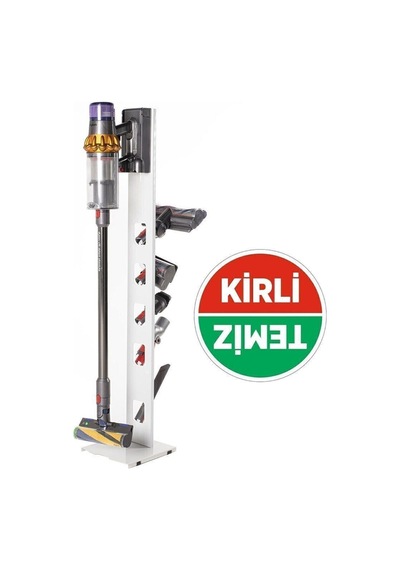 Dyson Uyumlu Dikey Süpürge Standı Beyaz Renk Dyson V15 - V12 - V11 - V10 - V8 Modellere Uyumlu Beyaz - 652905296