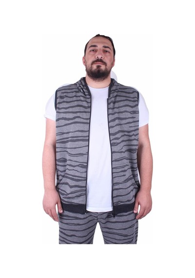 Starbattal Büyük Beden Unisex Yelek 23600 Grı 3Xl