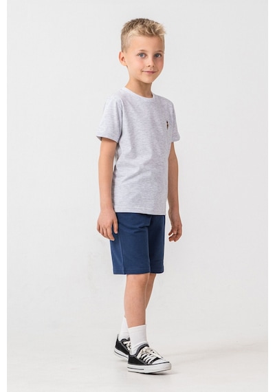 U.S. Polo Assn. Erkek Çocuk Gri Bermuda Takım Us2470-c-v4 Gri-02
