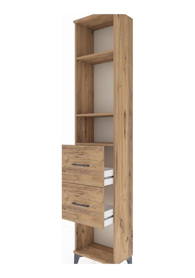 Arges Dolap 3 Raflı 2 Çekmeceli 44x30x221 Çam-çam Atlas Çam