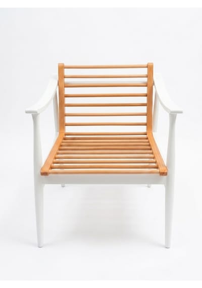 Legno Dual Kolçaklı Ahşap Berjer Beyaz