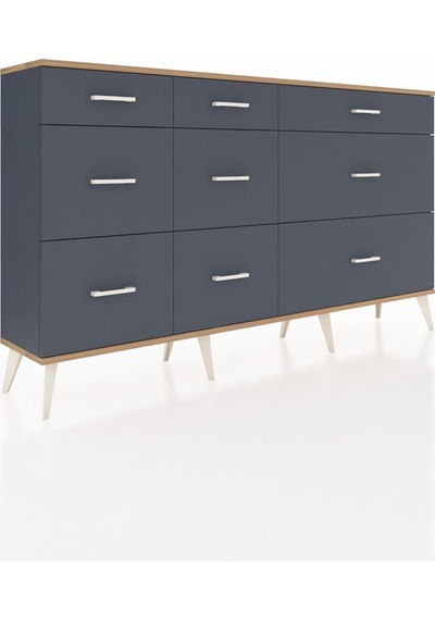 Arges Konsol 9 Çekmeceli 176x30x99 Antrasit-çam/antrasit Atlas Çam/antrasıt - Antrasıt Arges Konsol 9 Çekmeceli 176x30x99 Antrasit-çam/antrasit Atlas Çam/antrasıt - Antrasıt