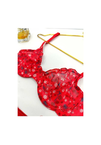 La Linaa Jasmin Kırmızı Çiçek Desenli Tanga Külotlu Sütyen Takım Kırmızı - 689426661 Kırmızı La Linaa Jasmin Kırmızı Çiçek Desenli Tanga Külotlu Sütyen Takım Kırmızı - 689426661 Kırmızı