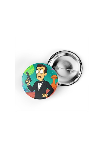 James Bond - 44 Mm İğneli Çanta Rozeti - 5 Adet Diğer