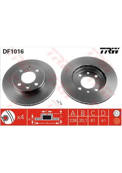 Bendix Disk Fren Aynası Ön 521942 Clıo Kango Megane 1.5 Dcı Küçük 238mm Havalı KNO-BENDİX-521942