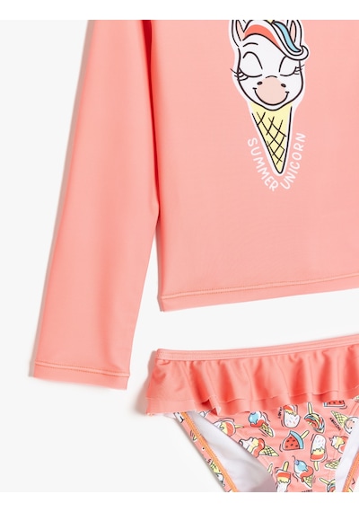 Koton Fırfır Detaylı Unicorn Baskılı Uzun Kollu Bikini Seti Pembe Desenli 5skg00025mm Pembe Desenli Koton Fırfır Detaylı Unicorn Baskılı Uzun Kollu Bikini Seti Pembe Desenli 5skg00025mm Pembe Desenli