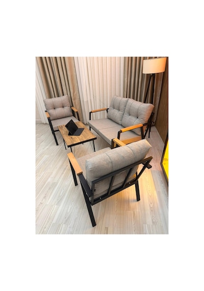 Yaren Model, Balkon, Bahçe, Cafe, Metal Koltuk Takımı, Bahçe Takımı , Çay Seti, 2+1+1+sehpa
