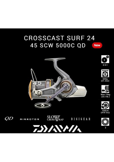 Daiwa Crosscast S24 45 Scw 5000 C Qd Surf Olta Makinesi