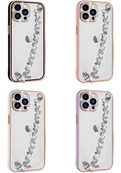 Apple Uyumlu iPhone 12 Pro Max Kılıf Taş Süslemeli Kamera Korumalı El Tutamaçlı Zore Blazer Kapak Lila