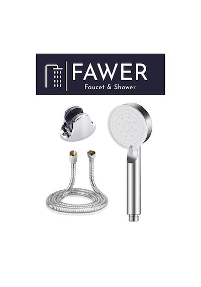 FAWER 5 Fonksiyonlu Krom Mafsallı Duş Seti Duş Başlığı Krom FAWER 5 Fonksiyonlu Krom Mafsallı Duş Seti Duş Başlığı Krom