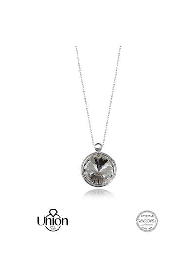 Union Swarovski Crystal Kadın 10 Mm Çerveli Gümüş Kolye