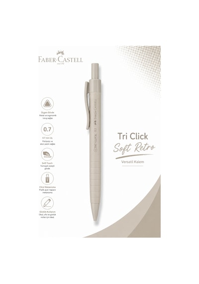 Faber-castell Tri Click Soft Retro Versatik Kalem 0,7 Krem