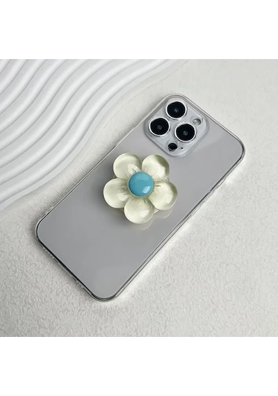 3d Çiçek Tasarımlı 3m Yapıştırmalı El Parmak Tutucu Cep Telefonu Tutacağı - Al5246 Model 1