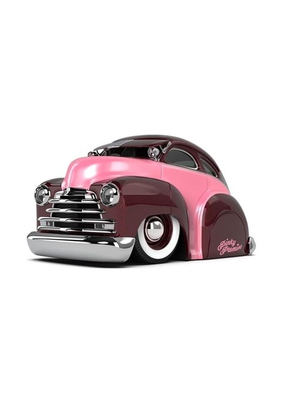 Entertaintment Cartuned S2 1947 Chevy Fleetline - Pembe Lowrider Araba Açık Bej