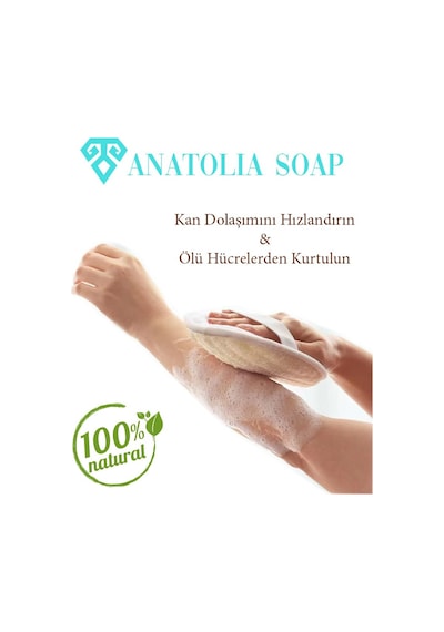 Anatolia Soap 1978 Yüz Vücud Kabak Lifi Doğal Lifler Peeling Temizleyici Arındırıcı. 1 Adet.