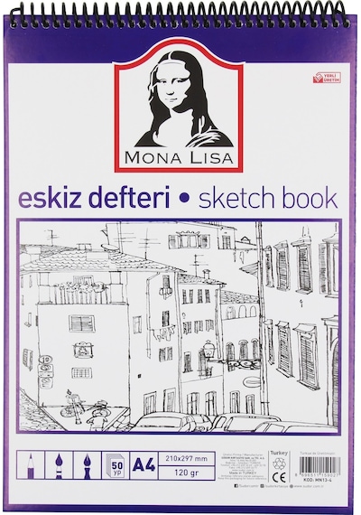 Mona Lisa Profesyonel Eskiz Defteri A4 Ebat 120 G 50 Sayfa