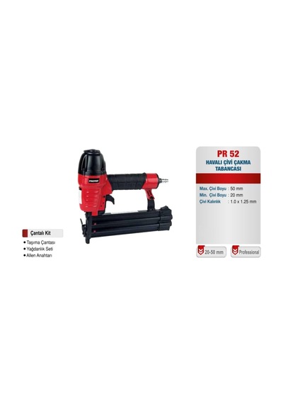 Pr 52 20-50 Mm Profesyonel Havalı Çivi Çakma Tabancası, Pr52k